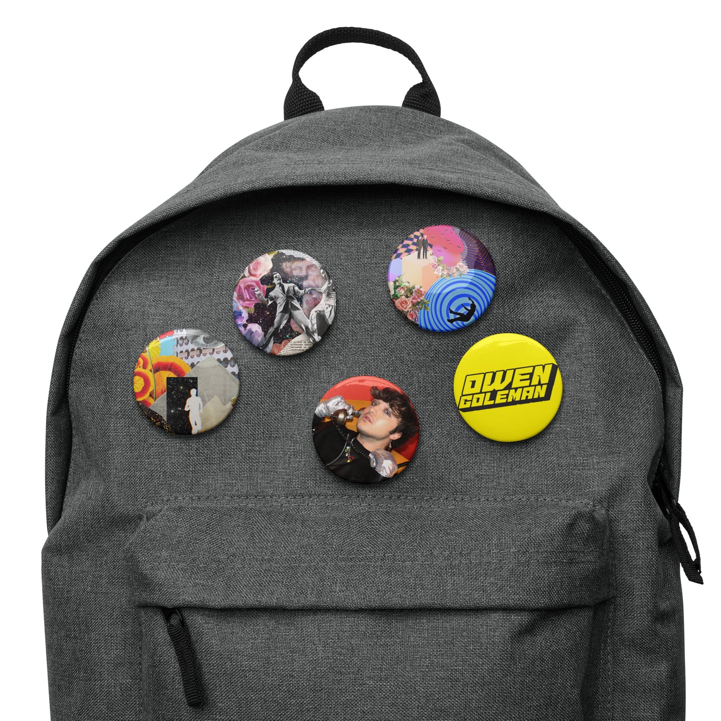 Set of Owen Coleman pin buttons