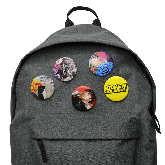 Set of Owen Coleman pin buttons